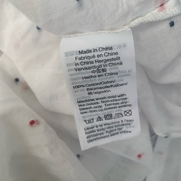 MADEWELL • Short Sleeve Wrap Top in Red and Blue Clipdot - Size S - Picture 8 of 13